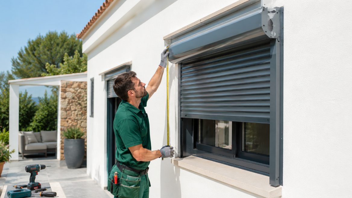 Instalación de una persiana nueva de aluminio a medida en una ventana de Vilafranca del Penedès